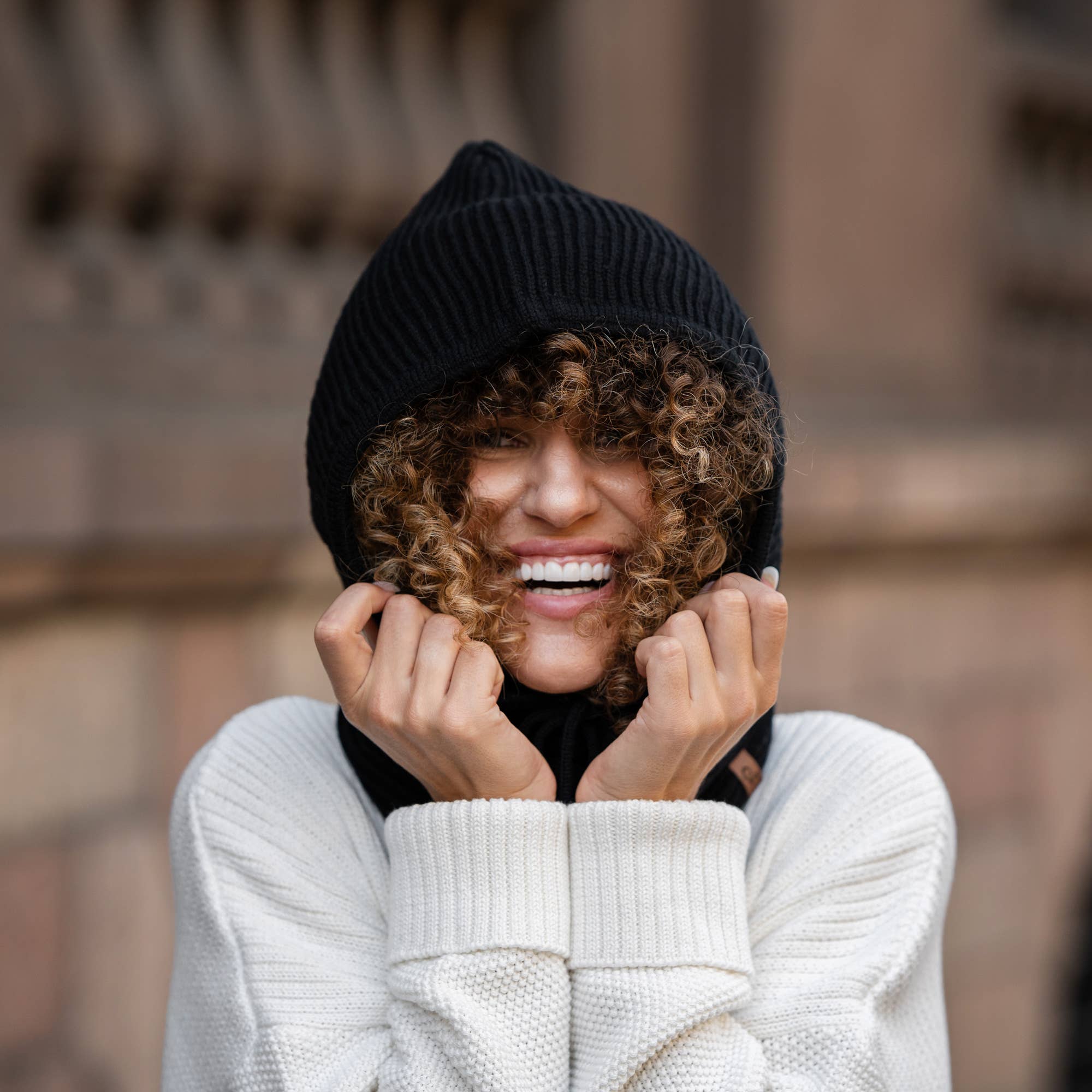 menique - Wholesale Balaclava - Unisex - Unisex 100% Knitted Merino Hood Balaclava3