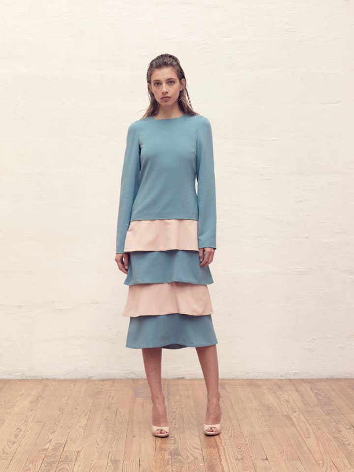 DRESS BLUE AND PINK PRINCESS for wholesale by A MOI PARIS