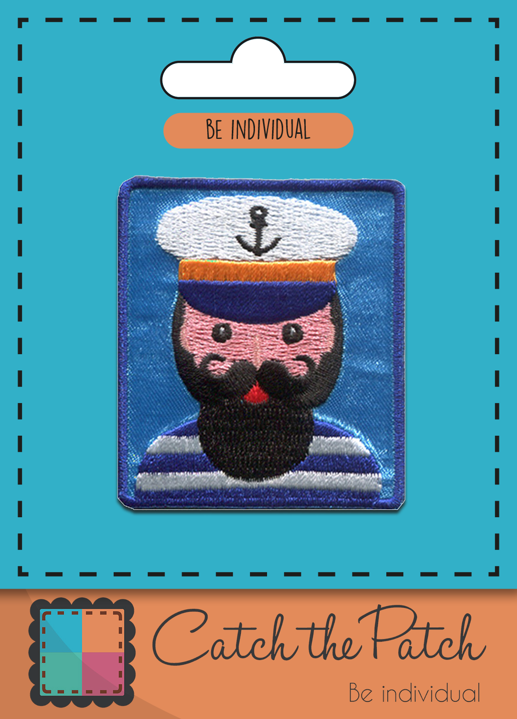 blå Tygmärke att stryka på: Sjökapten med modig kust för wholesale på Faire1