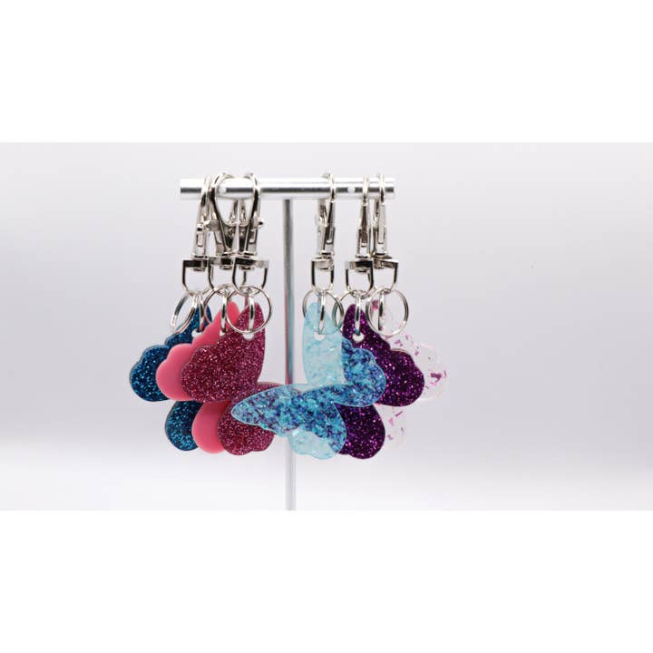 DeanMish - Wholesale Keychain - Women's - Laser-Cut Mini Butterfly Acrylic Keychains