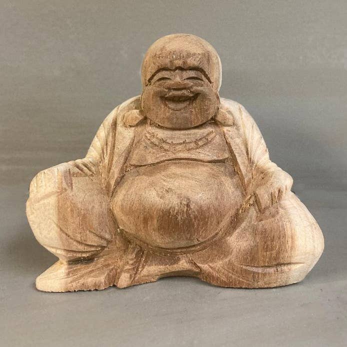 Hand Carved Mini Wood Buddha for wholesale by Modern Eastern by Contrast Inc.