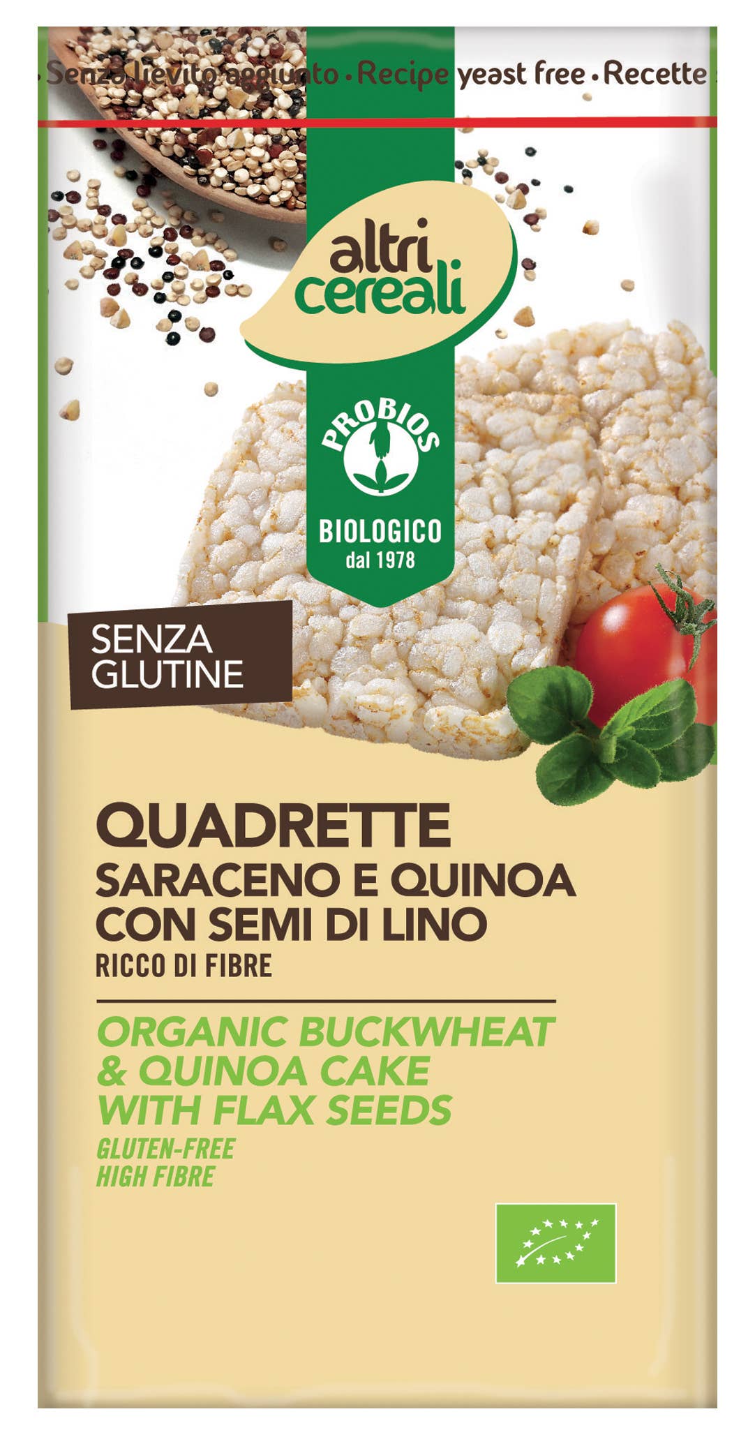Probios - Wholesale Bread/Tortilla - GLUTEN-FREE BUCKWHEAT AND QUINOA SQUARES0