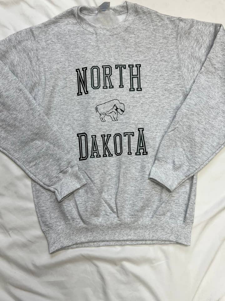 North Dakota Crewneck Fleece for wholesale by Honey Rose Collective