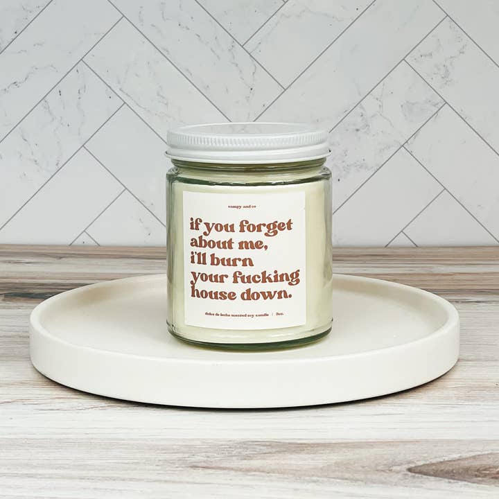 Campy and Co. - Wholesale Jar/filled candle - Forget About Me Soy Candle - Dulce De Leche Scented - 9oz.1