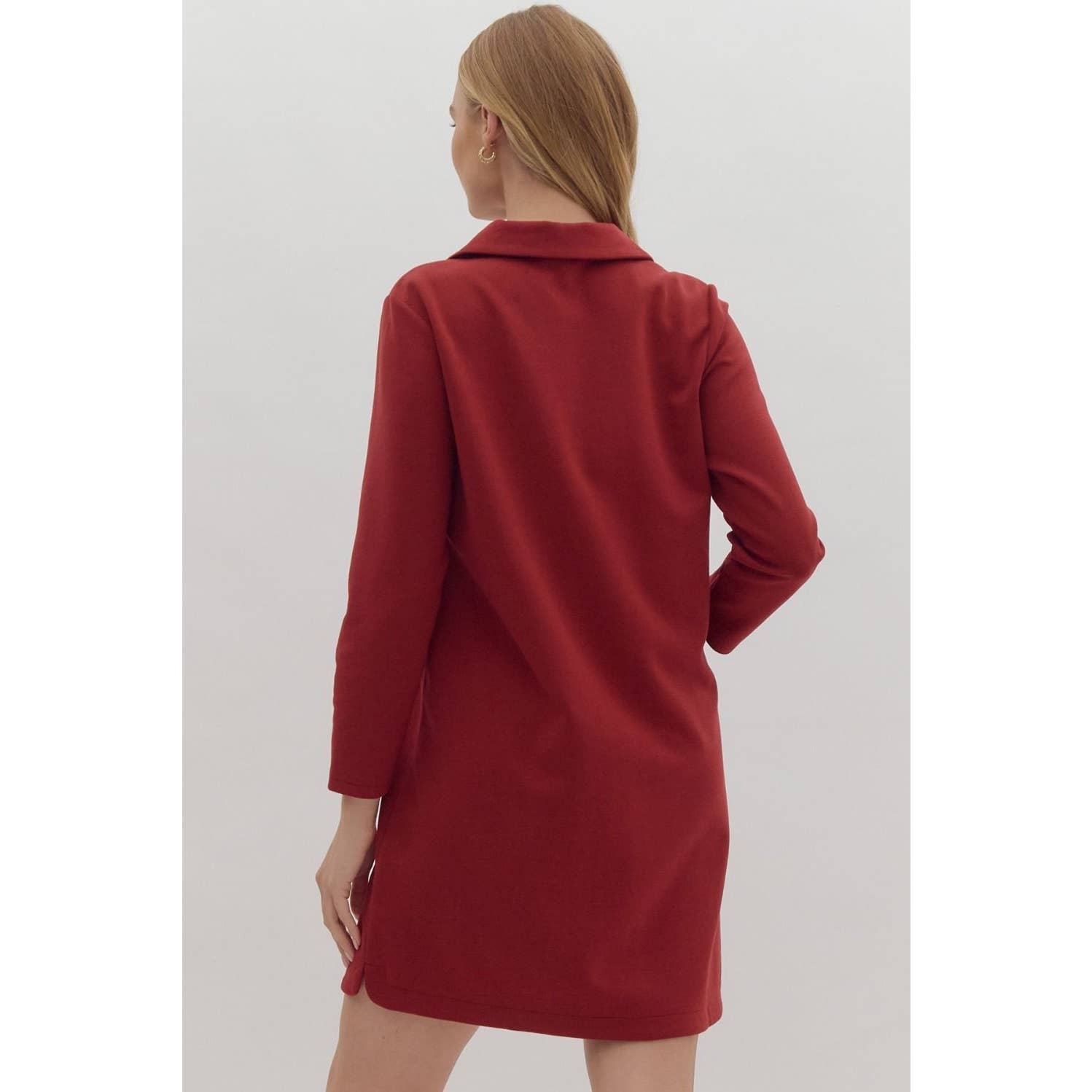 STYLE USA – Engroshandel Kjole - Dame – Massiv minikjole med v-hals krave13