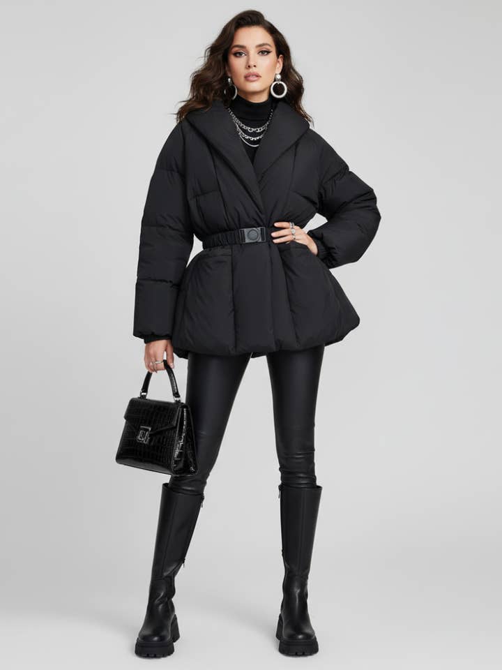 V-neck Puffer Jacket, Chinatown | Women - BYMANYC ® New York for wholesale by BYMANYC NEW YORK