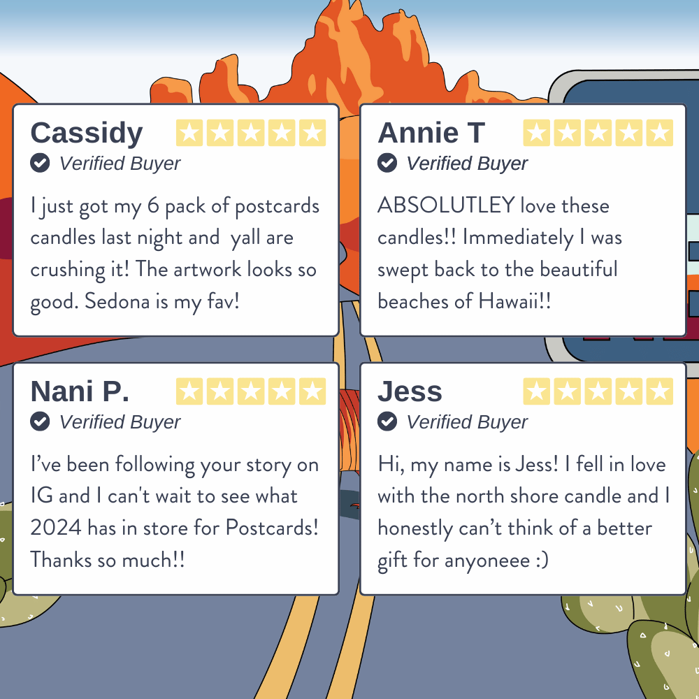 Postcards - Wholesale Jar/Filled Candle - Las Vegas Desert | Travel Scented Candle1