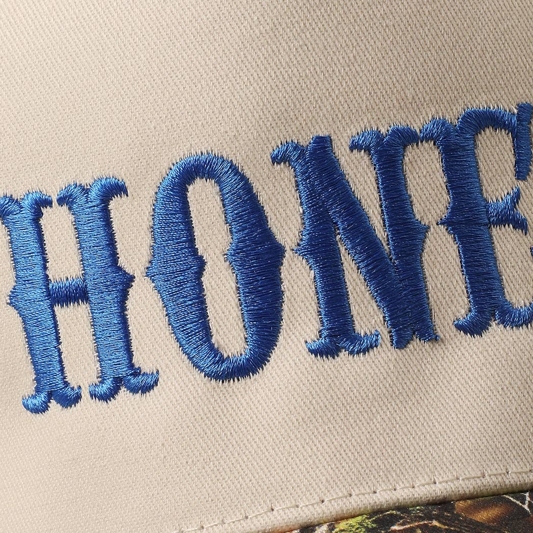 Fashion City - Wholesale Trucker Hat - Unisex - HONEY Lettering Embroidery Camo Two-Tone Cap29