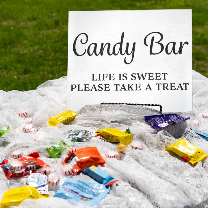JennyGems - Wholesale Sign - Life Is Sweet! Candy Bar Please Take A Treat™ Wooden Sign4
