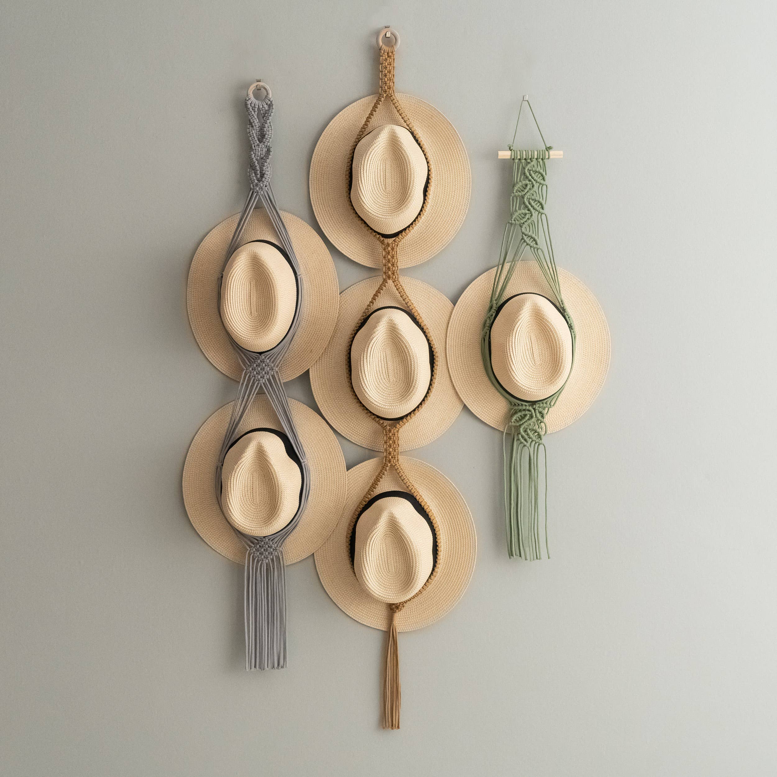 BeanDaikon - Wholesale Hat Rack - Boho Macrame Hat Hanger, Hat Organizer H0115