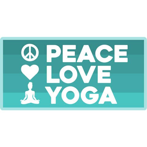 Peace Love Yoga Embroidered Patch for wholesale by Benjamin International