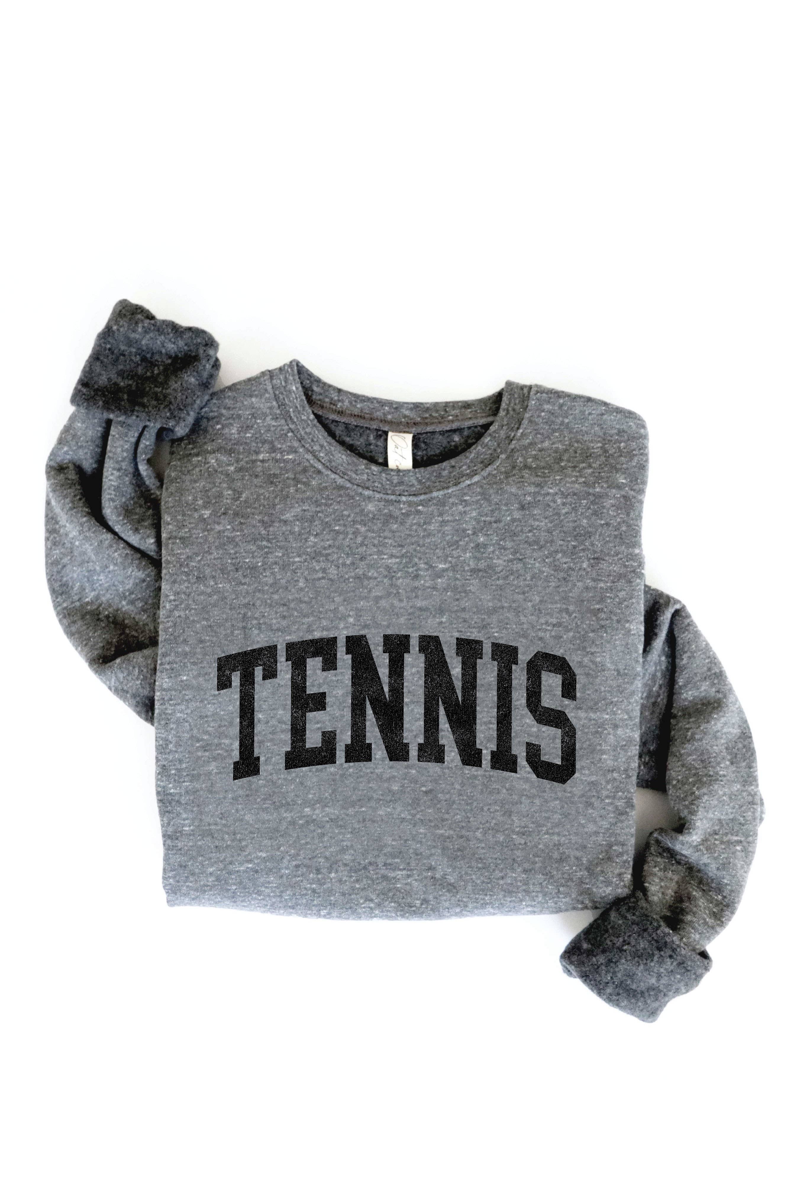 OAT COLLECTIVE – wholesale Sweatshirt med tryck - Dam – Unisex fleece-tröja med TENNIS-tryck, avslappnad passform14