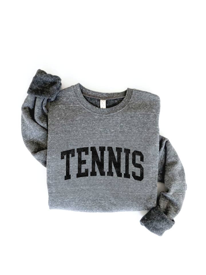 OAT COLLECTIVE – wholesale Sweatshirt med tryck - Dam – Unisex fleece-tröja med TENNIS-tryck, avslappnad passform14