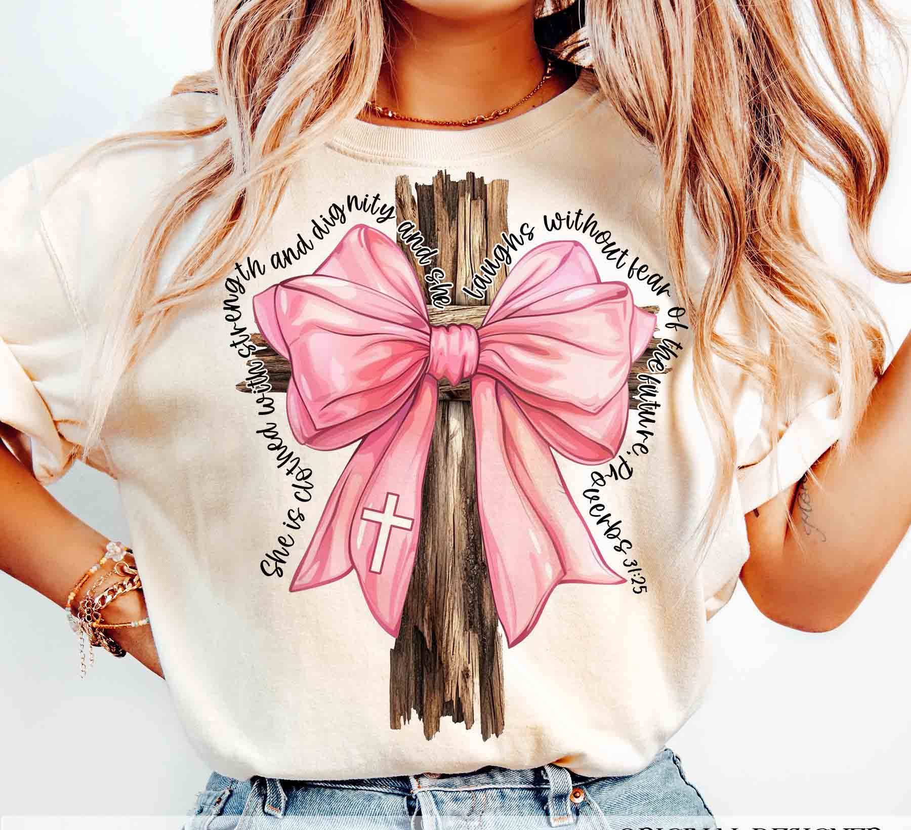 NVC Ecommerce LLC - Wholesale Graphic Sweatshirt - Women's - Proverbs She is Clothed with Strength Sweatshirt, T-Shirt3