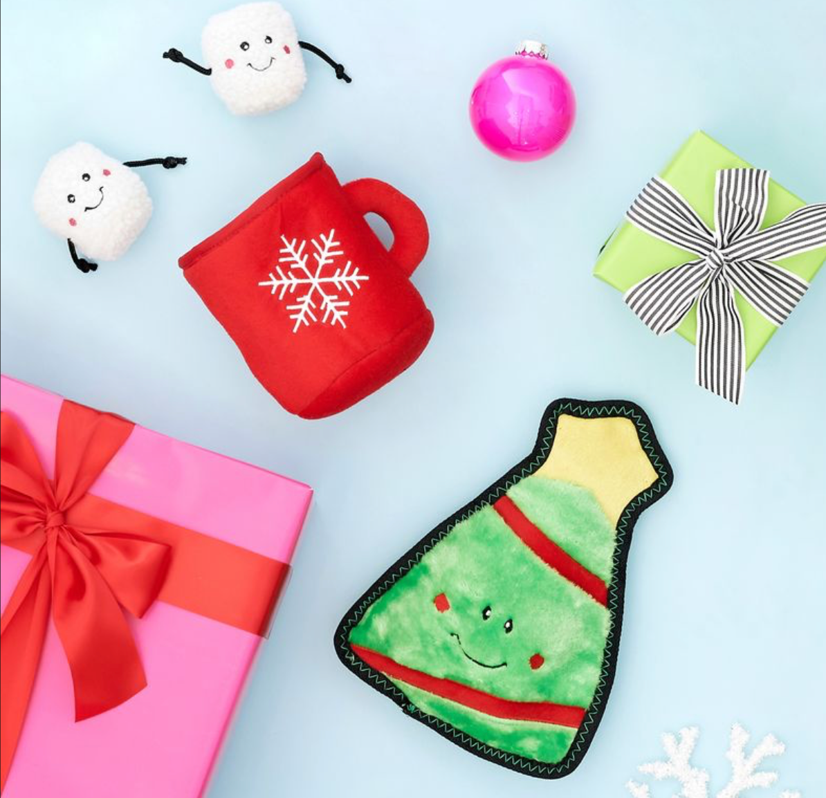 ZippyPaws - Wholesale Pet Plush Toy - Dog - Holiday Zippy Burrow - Hot Cocoa - Christmas Dog Toy5