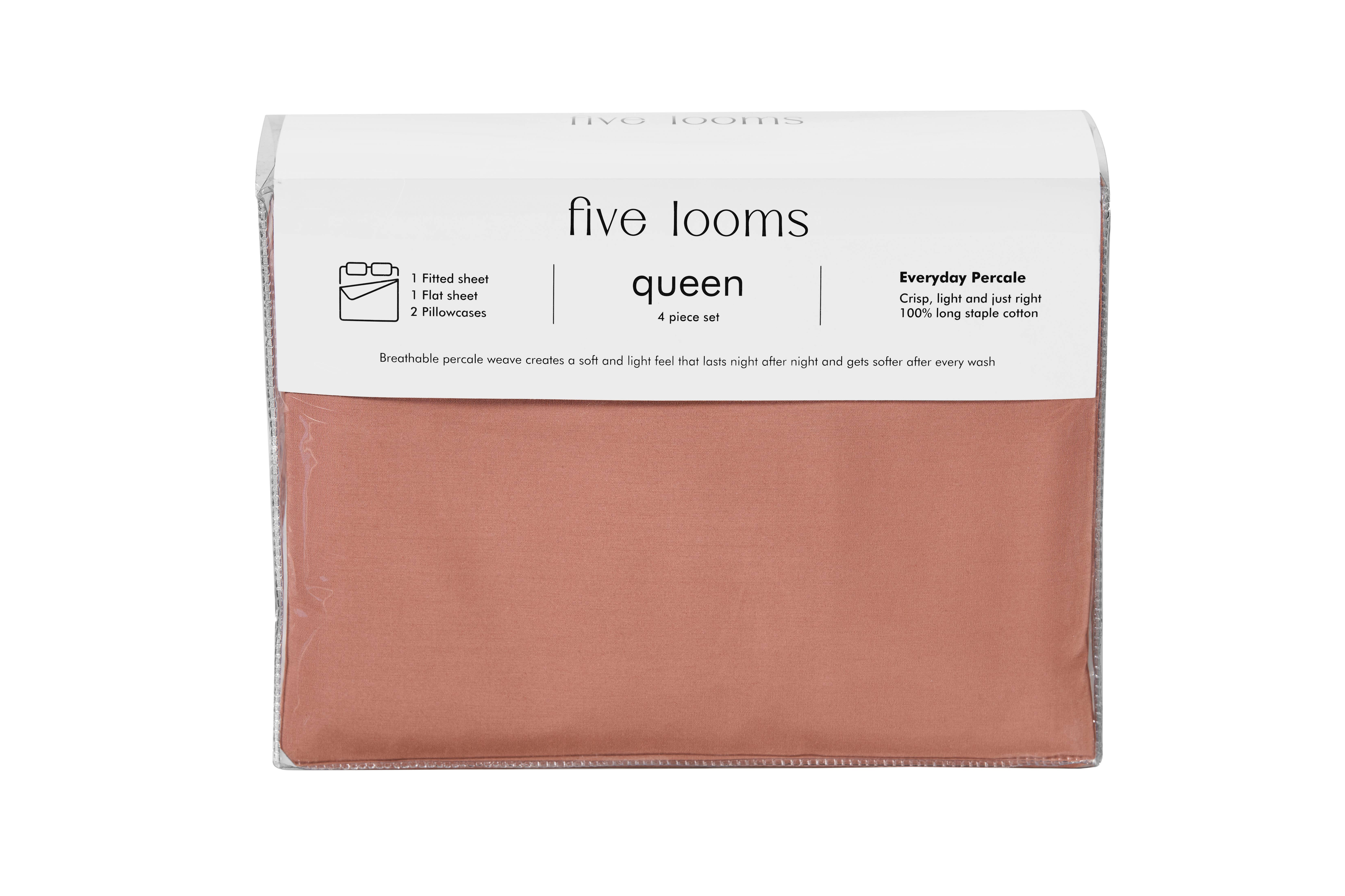 Five Looms - Wholesale Sheet Set - Five Looms Classic Percale 100% Cotton Bed Sheets Set3