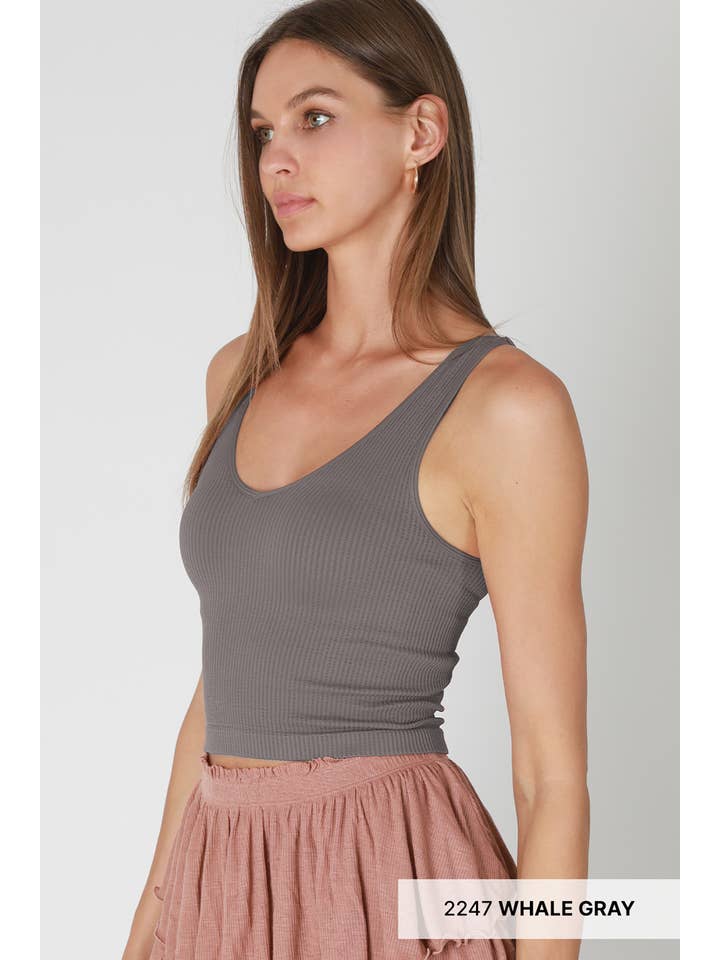 NIKIBIKI - Wholesale Knit Top - Women's - NS8152 - Reversible Ribbed Crop Top3