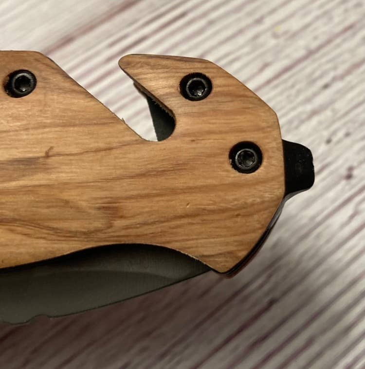 Quail Tail Laser Art - Wholesale Pocket Knife/Holder - Kayaker Lady Knife2