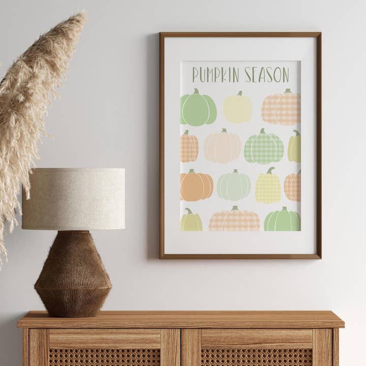 Cosy Pumpkin Season Print for wholesale by Dolly and Fred Designs