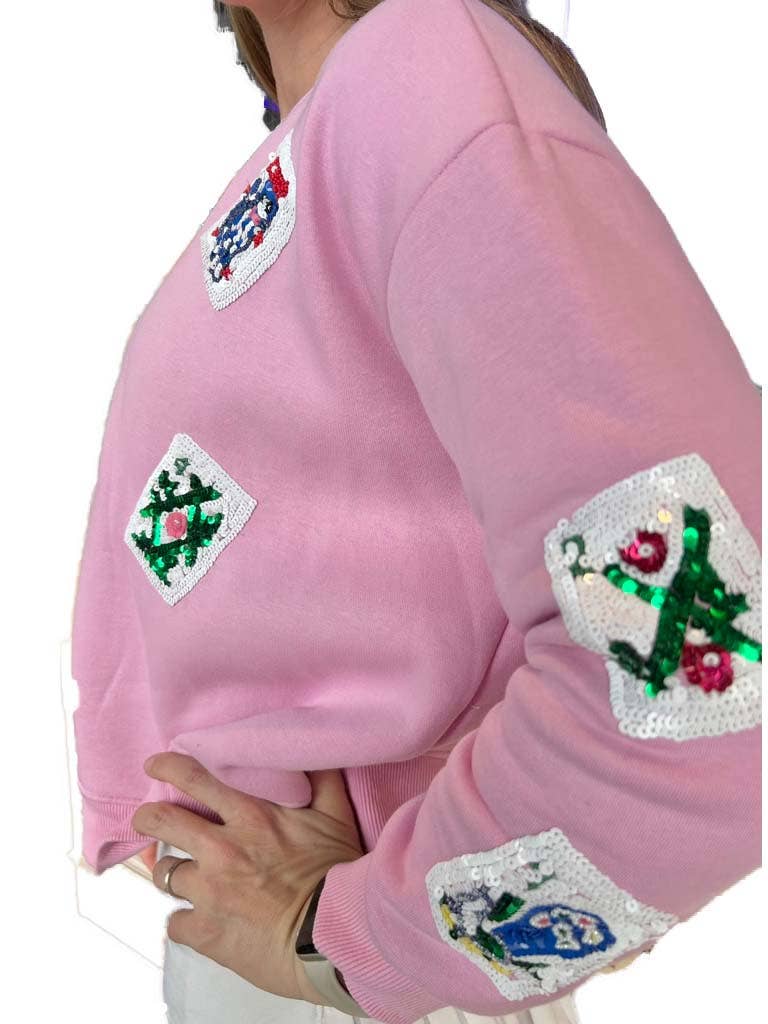 Magnolia Paperie - Venta al por mayor Sudadera - Mujer - Sudadera Mah Jong con lentejuelas3