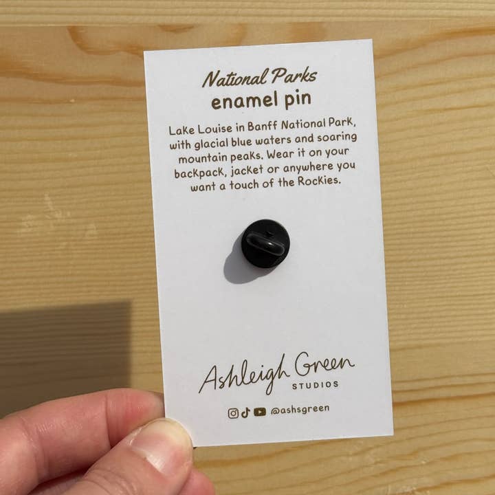 Ashleigh Green Studios - Wholesale Lapel Pin/Button - Banff National Park, Lake Louise - enamel pin ✨1