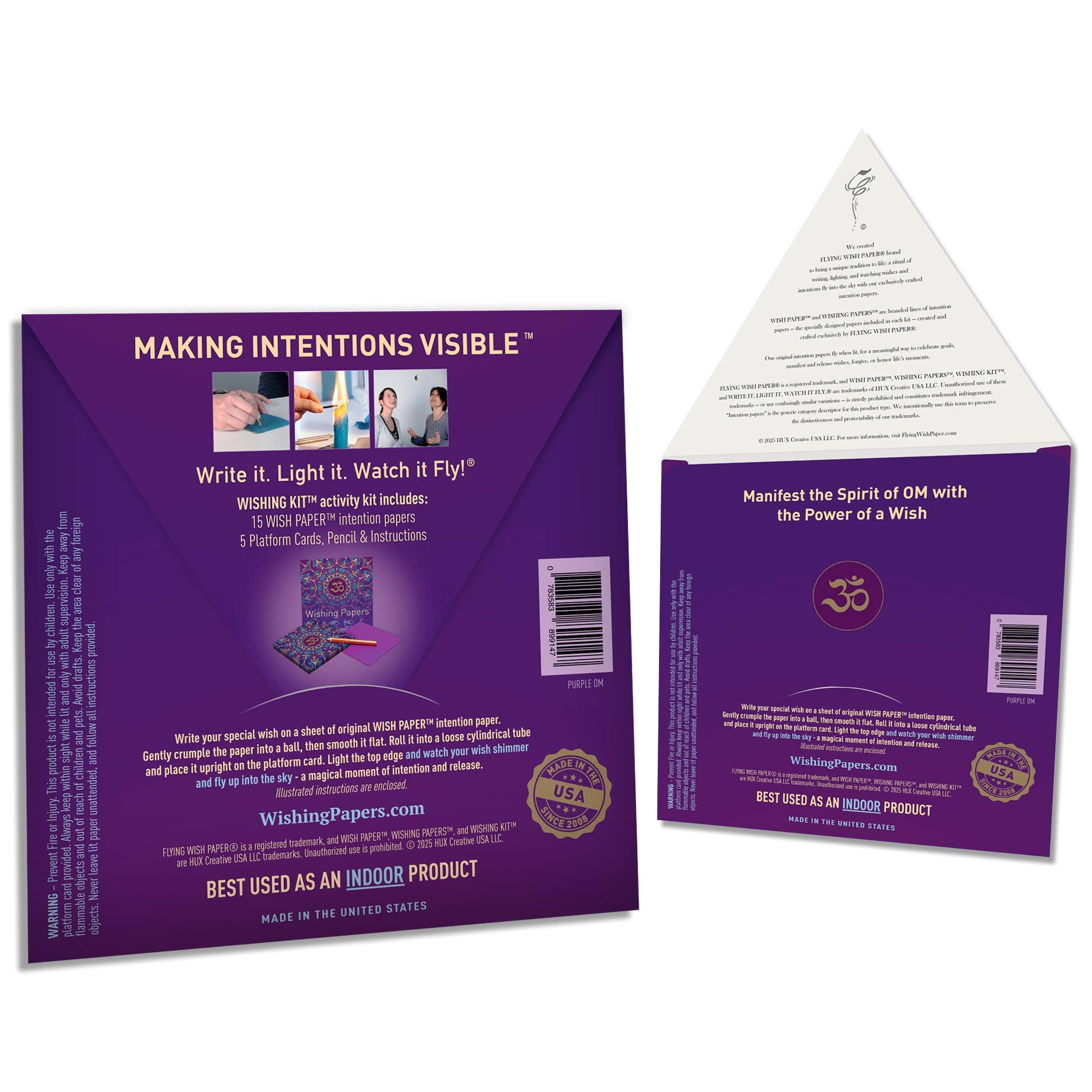 FLYING WISH PAPER ® – Engroshandel Spirituelle sten og krystaller – LILLA OM / Mini Kit / Interaktiv Meditationsoplevelse2