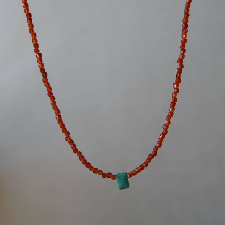Collar de cornalina y turquesa para venta al por mayor de Imi jewelry