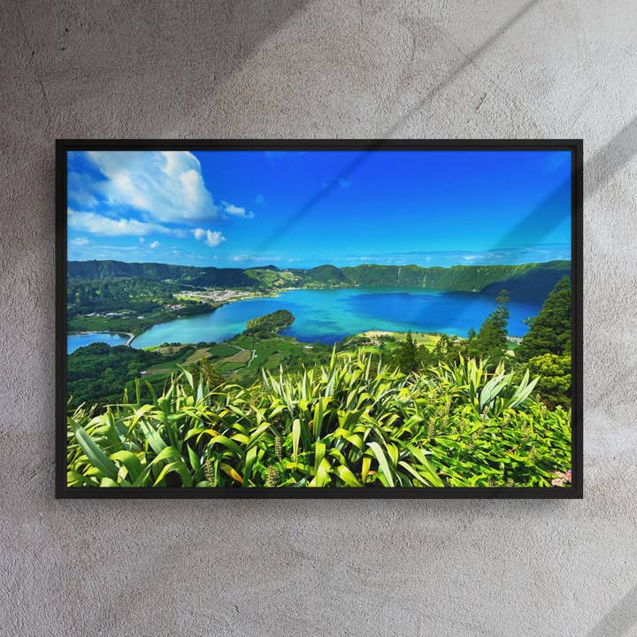 Lake Town Framed Canvas Prints for wholesale by Monmouth Paragon