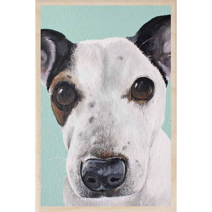 THE WOODEN POSTCARD COMPANY - Wholesale Everyday Greeting Card - JACK RUSSELL wooden postcard, wooden magnet