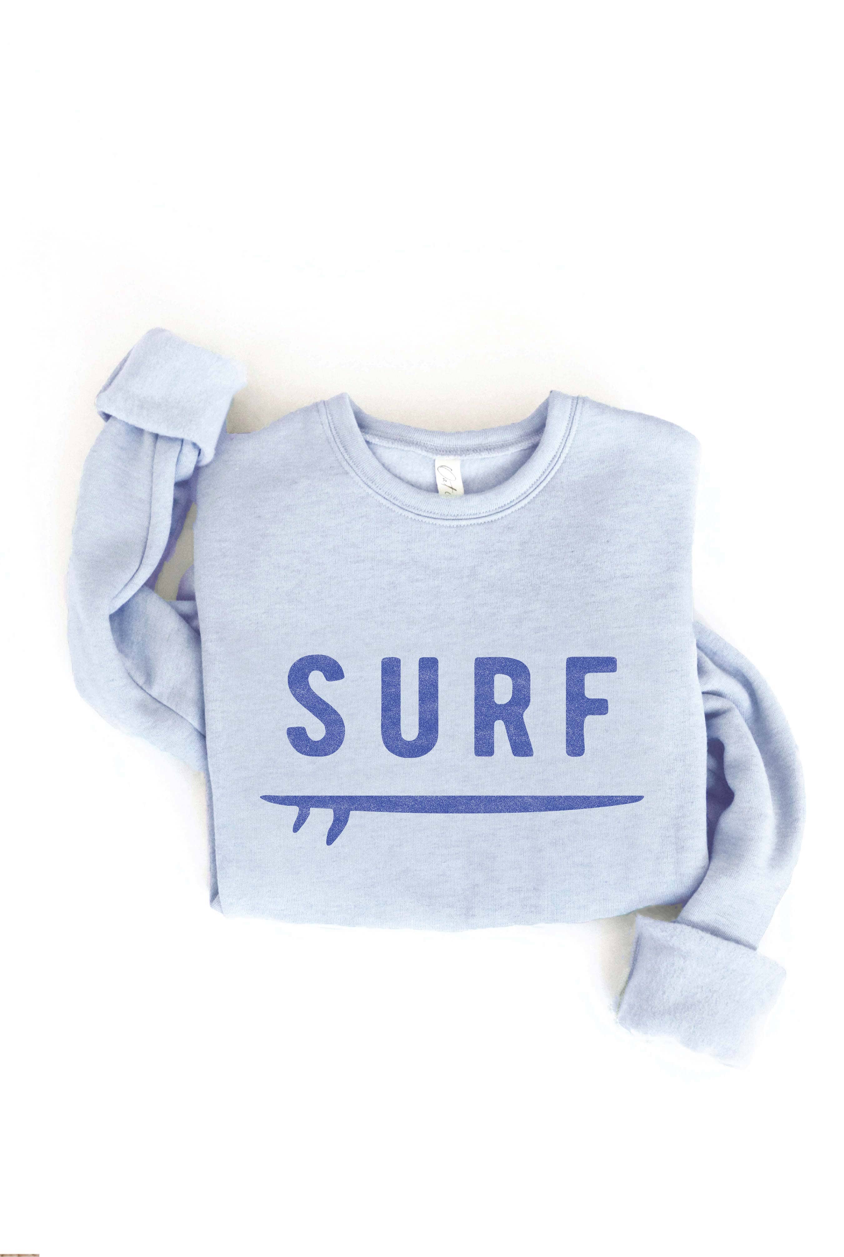 OAT COLLECTIVE - Vente Sweat-shirt à imprimés – femme - Sweat-shirt graphique SURF unisexe en molleton1