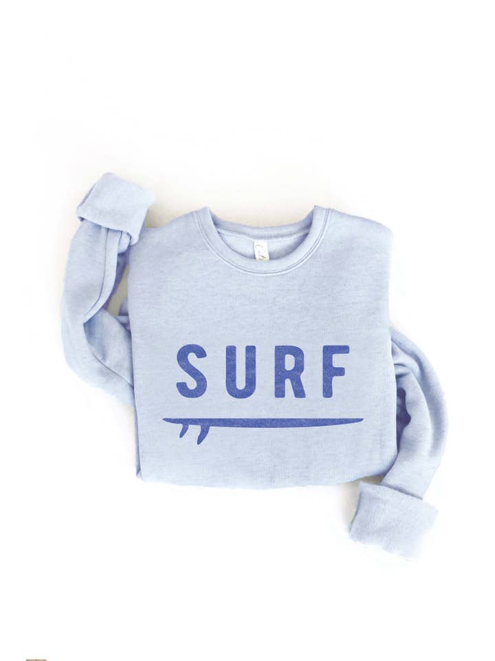 OAT COLLECTIVE - Vente Sweat-shirt à imprimés – femme - Sweat-shirt graphique SURF unisexe en molleton1