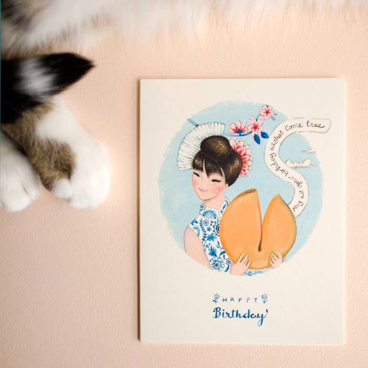 JooJoo Paper - Wholesale Birthday Card - Fortune Cookie Birthday Greeting Card