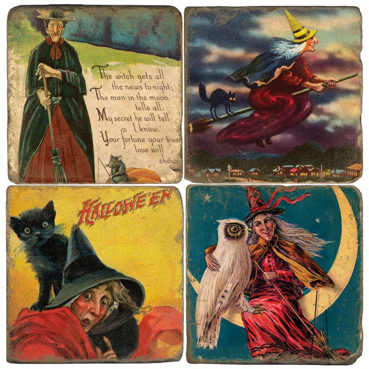 Salem - Untersetzer aus getrommeltem Marmor/4 für den Großhandel von Studio Vertu