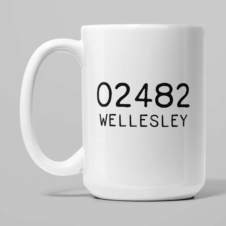 Custom Zip Code Hometown Coffee Mug for wholesale by Melody Press Co.