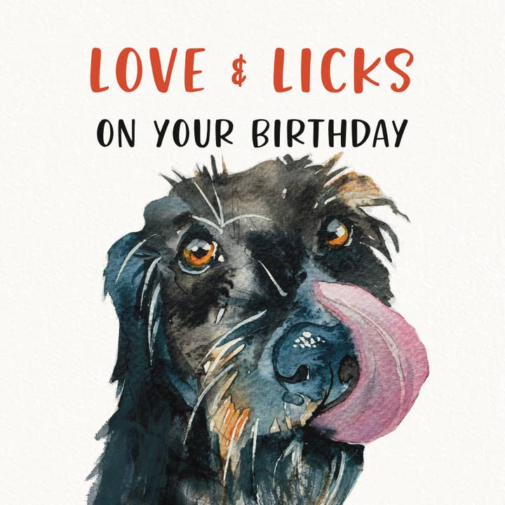 Love & Licks on your Birthday - UA02 for wholesale by Jo Scott Art