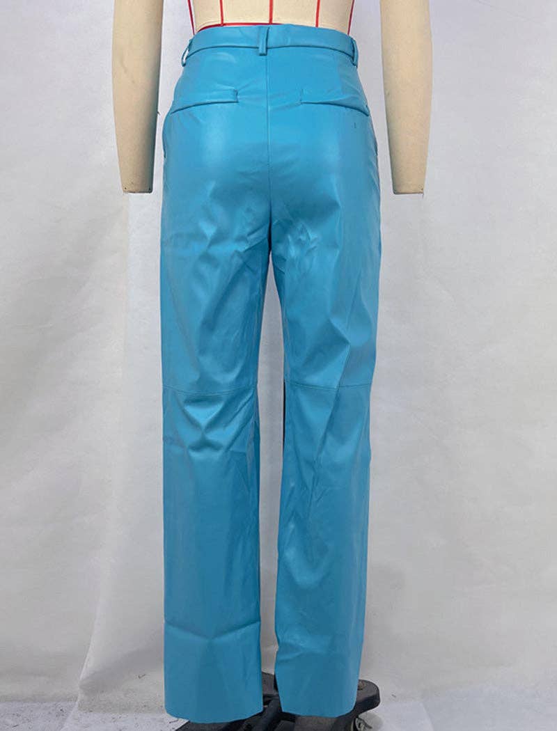 safistyle - Wholesale Pants - Women's - High Waist PU Leather Pants3