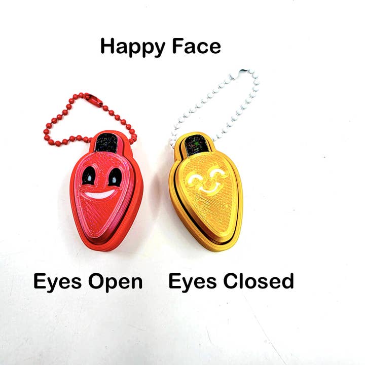 Agape Designs 3D - Wholesale Keychain - Unisex - 3D Printed Christmas Light Fidget Clicker Keychains3