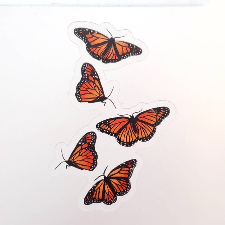 Sticker Papillons Monarques Volants pour la vente par Eve's Art Shop