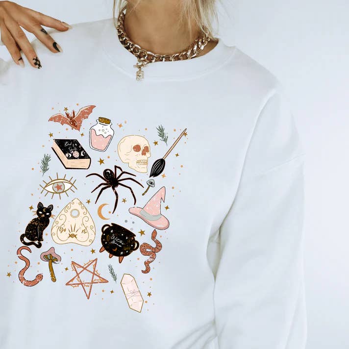 Sweat-shirt ras du cou d'automne - Trucs de sorcière pour la vente par Days with Gray