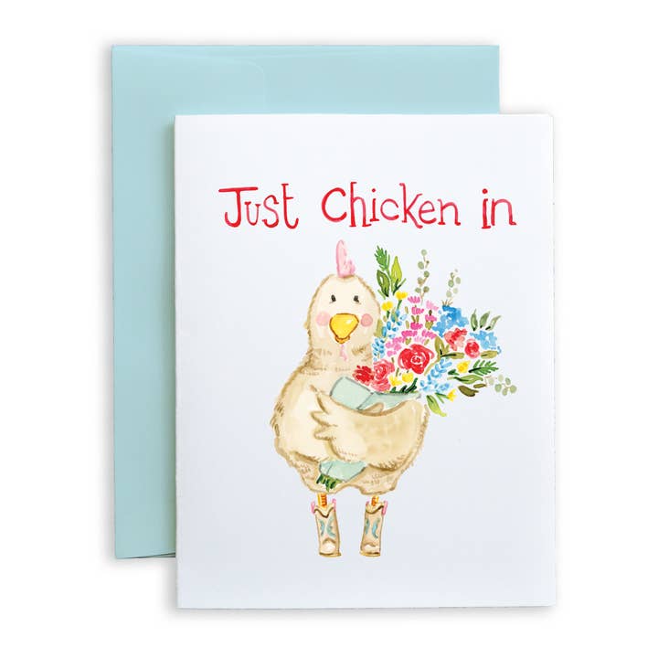 Just Chicken In Card for wholesale by MaryGold Tales
