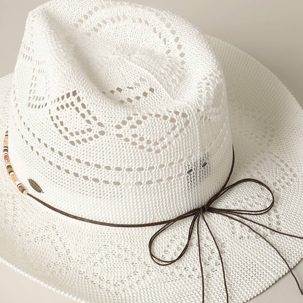Fashion City - Wholesale Straw Hat - Women's - Eco-Friendly Woven Cowboy Panama Adjustable Sun Hat18