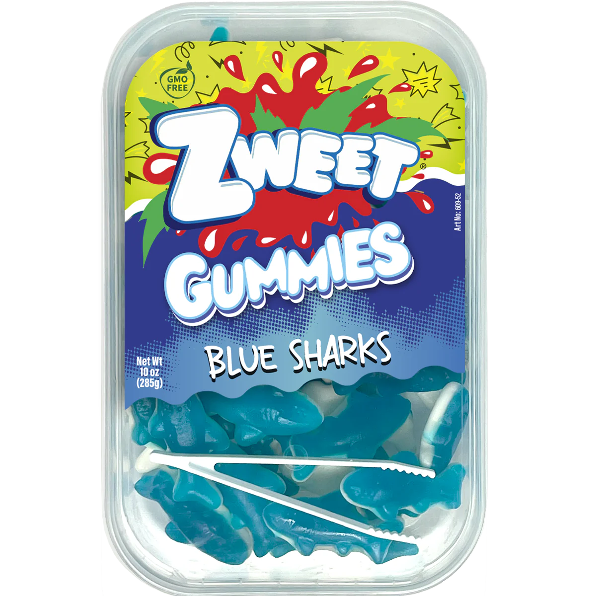 Pops Distro Inc - Wholesale Gummy - Gummy Blue Sharks | Zweet | 10 oz (3 Pack)0