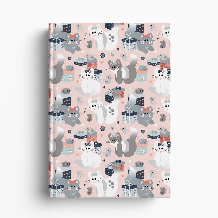 Kat og Mus Hardback Linjeret Notesbog - A4 eller A5 for engroshandel hos The Really Cute Stuff Company