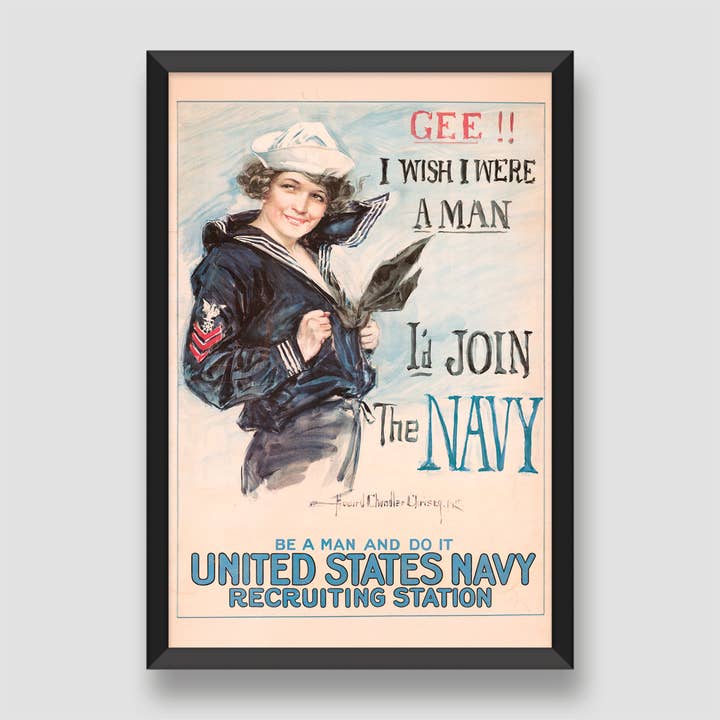 "Gee, I wish I were a man..." for wholesale by G.I. Prints