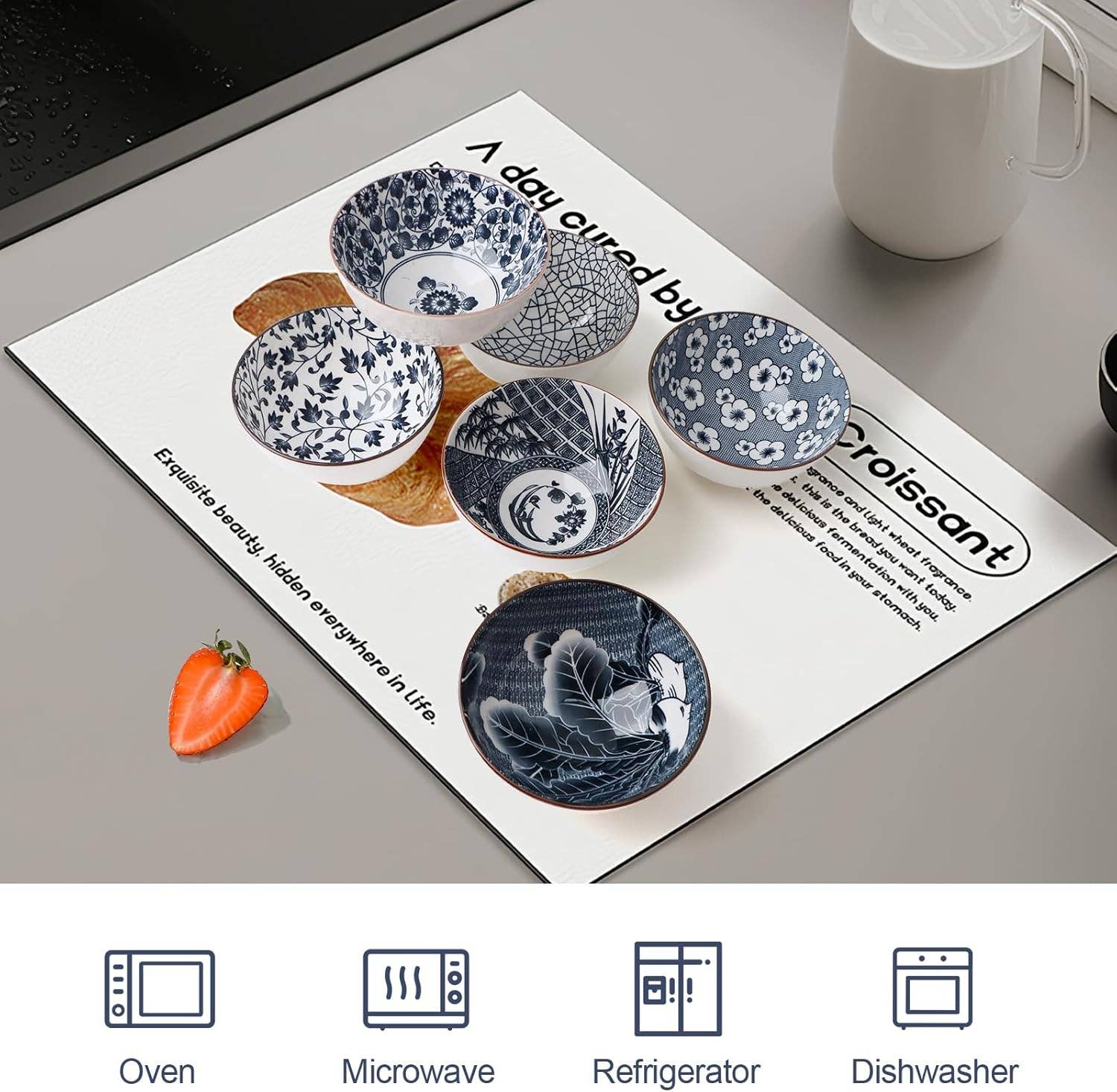 VIGOR - Wholesale Kom - Keramische rijstkommen, 10 oz Japanse stijl porseleinen dessert16