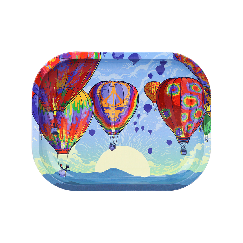 Sunshine Joy - Wholesale Decorative Tray - Mini Hot Air Grateful Dead Metal Tray w/ Magnetic Lid Cover1