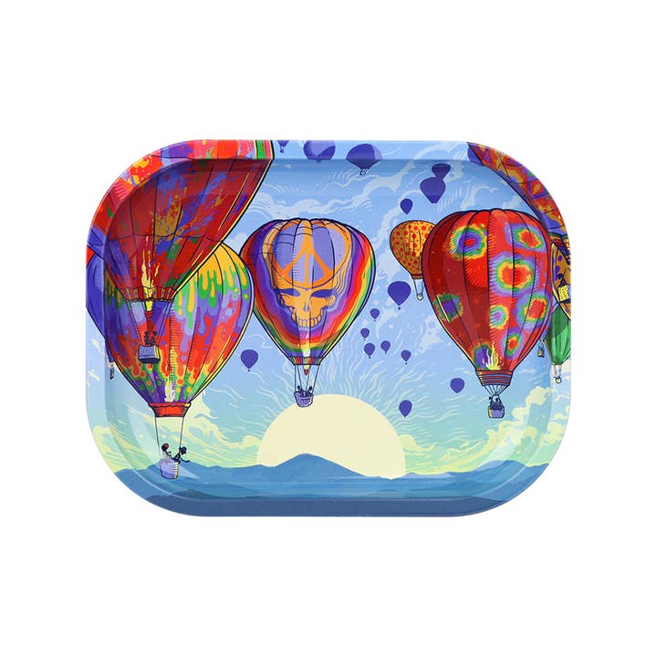 Sunshine Joy - Wholesale Decorative Tray - Mini Hot Air Grateful Dead Metal Tray w/ Magnetic Lid Cover1