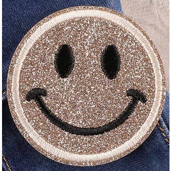 Dilworth Road - Wholesale Patch - Glitter Shimmer Smiley Face Self Adhesive Patch6