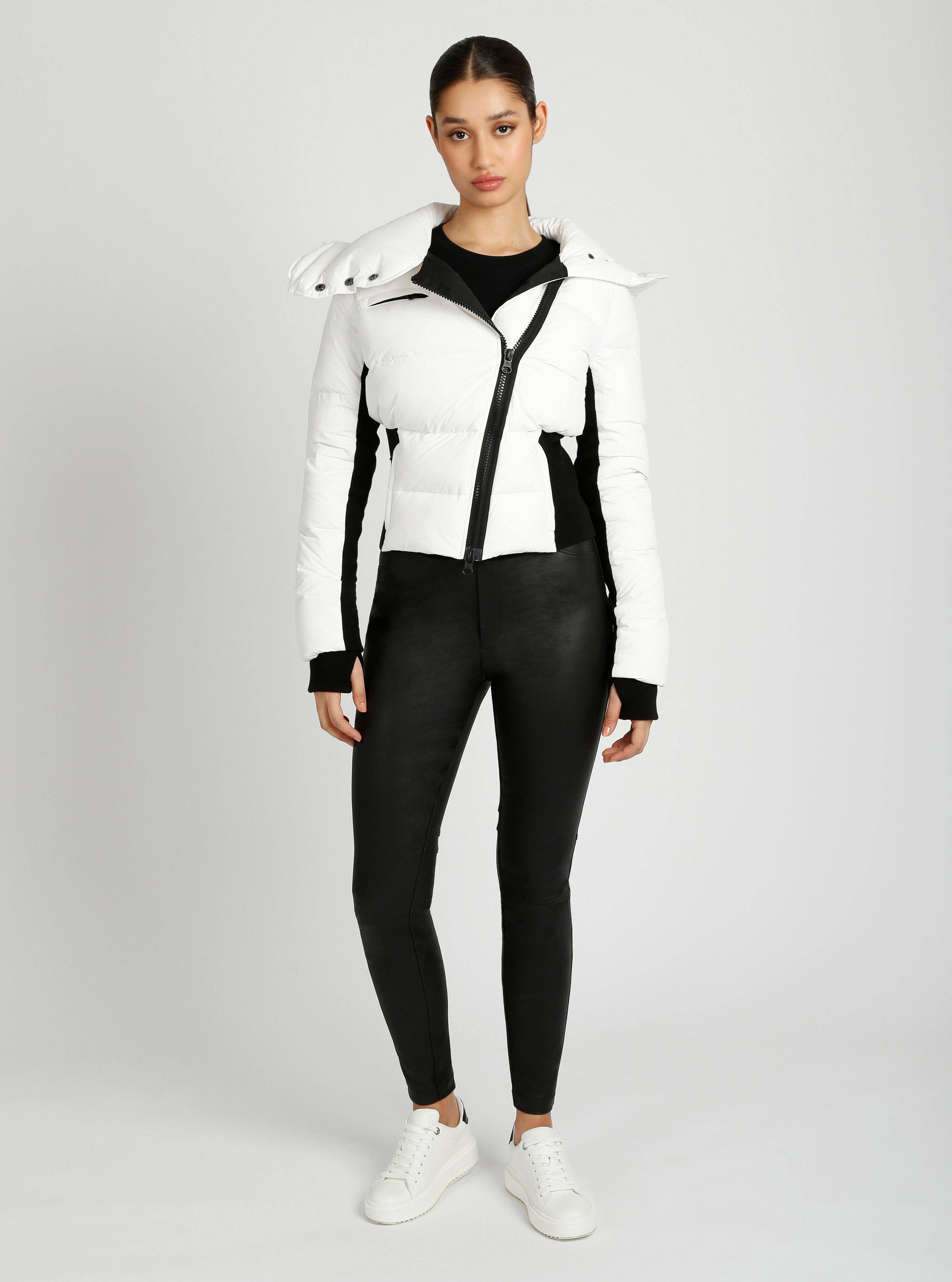 Blanc Noir - Wholesale Puffer Jacket - Women's - Asymmetrical Puffer Jacket JLS14