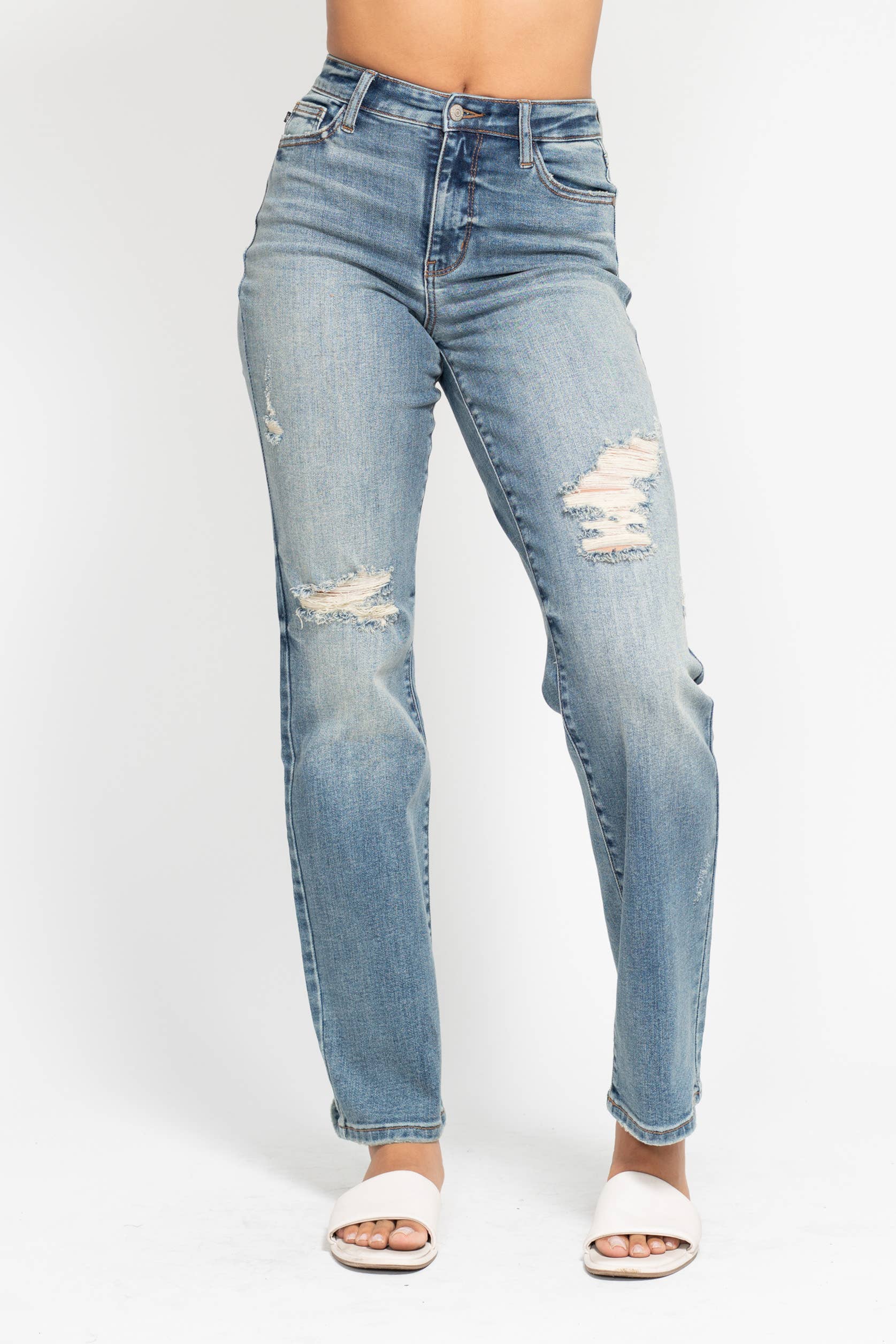 MD High Waisted Dad Straight Jean for wholesale on Faire5